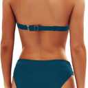 Yonique Women Two Piece Bathing Suits Push Up Bikini Set Halter Swimsuit Vintage Swimwear (Blue, XL)