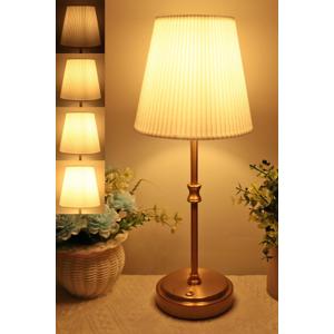 Rechargeable Lamp, MILLUXXi 15'' Cordless lamp Battery Operated Touch Control Wireless Table Lamp with Stepless Dimming for Kitchen Counter Dining Room Bedroom Bedside Patio Outdoor 5000mAh Retro Gold