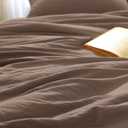 WRENSONGE King Size Comforter Set - 3 Pieces Brown Comforter Prewashed Soft Lightweight for All Seasons,Fluffy Down Alternative Comforter King Size with 2 Pillow Shams