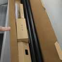 KAMANINA 1 Inch Double Curtain Rods 66 to 120 Inches (5.5-10 Feet), Telescoping Splicing Black Curtain Rod for Windows 54 to 115 Inches, Decorative Curtain Rods with Square Finials