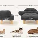 Kitten Gray Cat Sofa Bed, Pet Couch with Pine Wood Legs