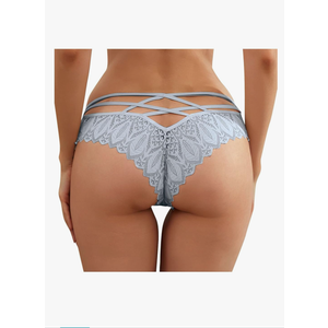 Women Panties Lace Sexy Naughty Panty Seamless Criss-Cross Lingerie High Rise Thongs Plus Size Underwear, Size -S