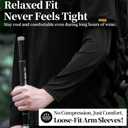 Arm Sleeves for Men, Loose Fit Non-Sticky, Cooling UV Sun Protection Arm Sleeves for Baseball Basketball Golf Hiking, M