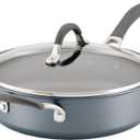 Circulon A1 Series with ScratchDefense Nonstick Induction Cookware, Large Saute Pan with Lid, Nonstick Pan, 5-Quart, Graphite