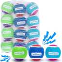 Nobleza Tennis Balls for Dogs 12 Pack, 2.5in Durable Bouncy Floatable Squeaky Tennis Balls for Dogs for Fetch & Exercise, Training Interactive Natural Rubber Squeaky Dog Ball for Small Medium Dogs