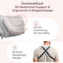 Momcozy Baby Carrier with Hip Seat, 2-in-1 Detachable Hands-Free Carrier for Long Walks, Forward-Facing Carry up to 44lbs, Breathable Infant Carrier, Fits Waists up to 45 Inches, AirMesh Grey