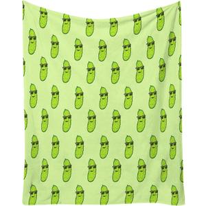 Pickle Blanket for Girls - 50x60 Inches Throw Size - Soft Fuzzy Plush Throws Gift - Green Funny Throw Blanket for Bed, Couch, Sofa