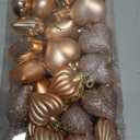 Elcoho 48 Pieces Valentine's Day Heart Shaped Baubles Hanging Heart Ornaments Valentines Tree Decorations for Valentines Day Ornaments Party Wedding Anniversary Decor, Rose Gold