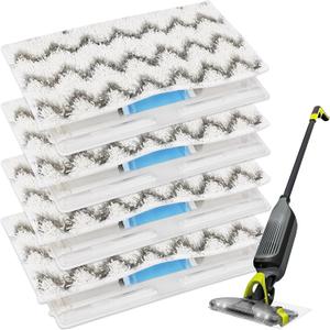 Reusable Replacement Pads Fit Shark Vac Mop VM252 VM251 VM250 VM200 VM190 VC205 QM250, Reusable Wet and Dry Mop Pads, Vacuum Mopping Pad Refills for Hard Floor Cleaning（4）