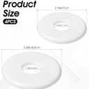 4 Pcs Escutcheon Plate, Self-Adhesive Plumbing Cover Plates with Buckle Design, ABS Escutcheon Plate for Faucet Toilet Kitchen, Two Sizes Included