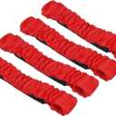 PATIKIL 3 Legged Race Bands, 4 Pack Elastic Tie for Outdoor Birthday Party Field Day Carnival Relay Game, Red