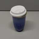 NOVA CERAMICS Ceramic Tumbler Blue Ceramic Mug  Microwave & Dishwasher Safe Coffee White & Orange Tumbler - Leak-Proof Coffee Travel Mug  16oz  Neptune