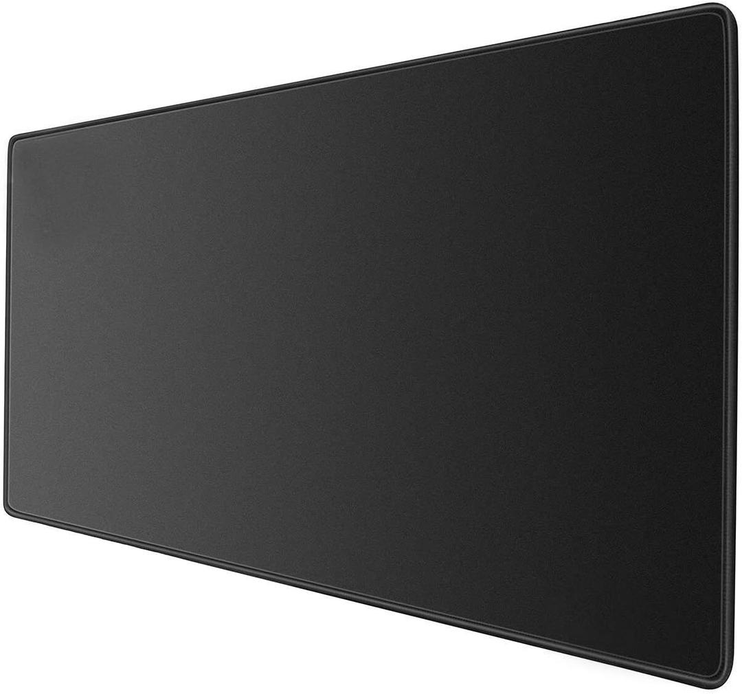 Large Gaming Mouse Pad, XXL Desk Mousepad with Stitched Edges, Non-Slip Base Keyboard Pad for Gamer, Office & Home Classic Black