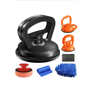 Dent Puller,3 Pack Car Dent Puller Car Dent Removal Kit Suction Cup Dent Puller Dent Remover Tool and Dent Repair Kit Handle Lifter for Cars Body,Glass,Screen,Objects Moving (Black+Orange)