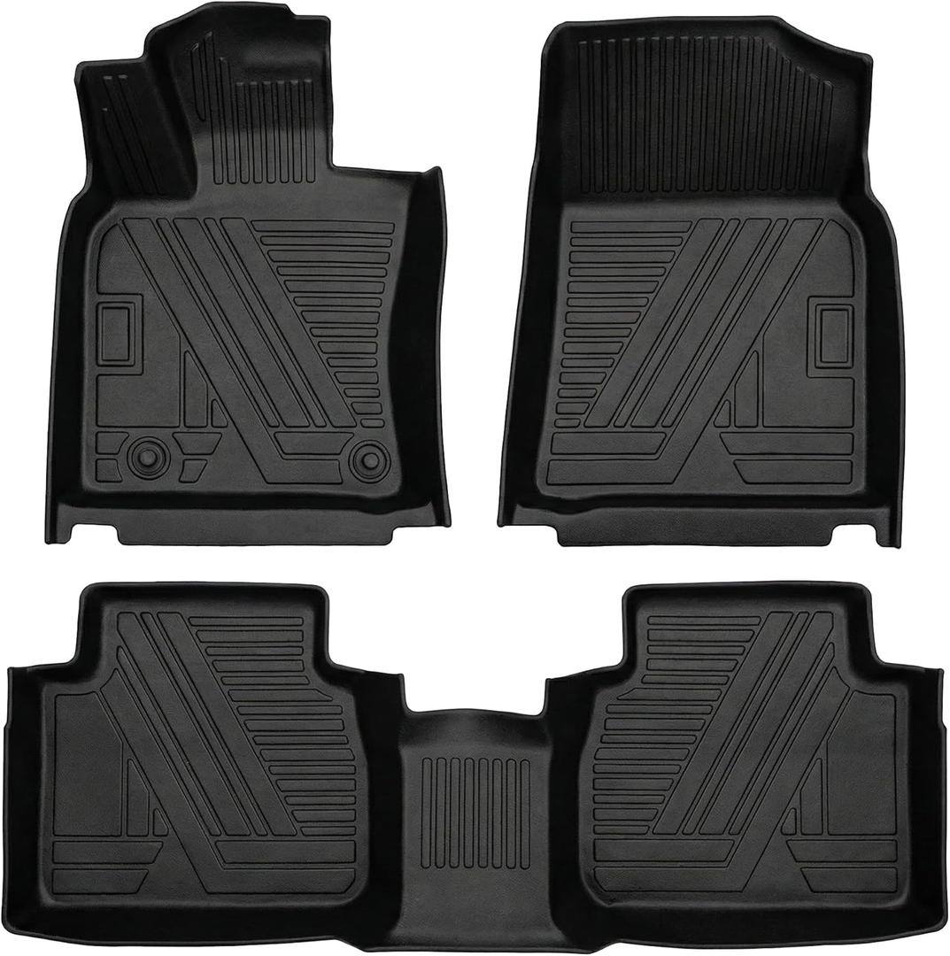 Aiqiying Floor Mats Compatible with Toyota Camry 2025-2026 ModelsAll Weather Waterproof Durable Custom-Fit Front Rear Rows Full Set Protection TPE Carpet Liners Accessories