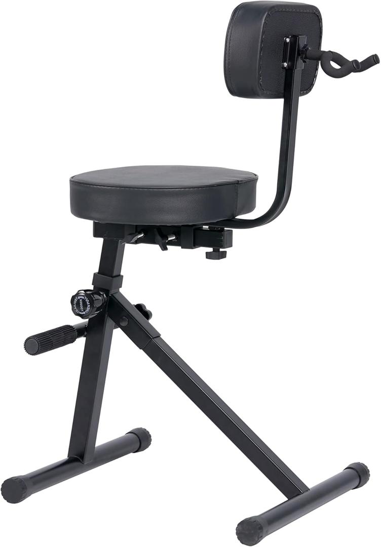 Adjustable Guitar Stool with Backrest, Standard Guitar Seat Drum Seat, Adjustable Drum Throne，Musicians Throne