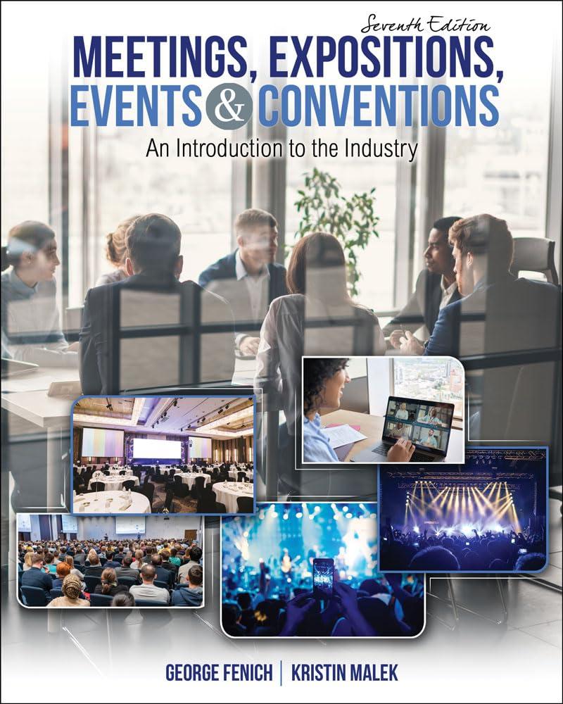 Meetings, Expositions, Events AND Conventions: An Introduction to the Industry
