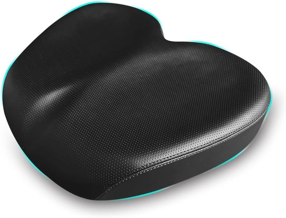 Comfortable Bicycle Saddle for Exercise and Road Bicycle Oversized Comfort Seat for Stationary Extra Wide Replacement Padded Bike Saddle Cushion for Women and Men