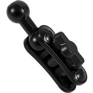 Aluminum 17mm/0.67" Ball Mount Extension Adapter, 360 Rotation Extension Rod for Car Phone Holder, Compatible with GPS Mount, 2.12 Inch Double Socket Arm with 1.69 Inch Ball Adapter, Black