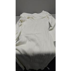 White Long Dress With Open Shoulder Size Medium