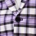 NOVOCCT Men's Plaid Slim Fit Blazer Jacket, Lightweight 2-Button Casual Sport Coat, Formal & Everyday Blazer for Men, S, Purple Light 