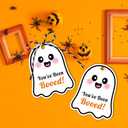 2 x 80 Pcs Valentines Gifts for Her Him,Halloween Tags with String, You've Been Booed Gifts Tag, Happy Halloween Tags for Goodie Bags Ghost Boo Gift Tags for Presents Party Favor Hanging Gift Label