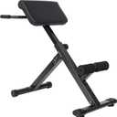 Signature Fitness Adjustable Roman Chair AB Back Hyperextension Bench with Handle, 300-Pound Capacity Black