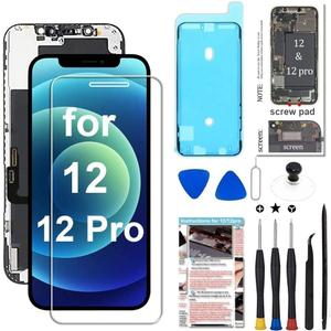 for iPhone 12/12 Pro Screen Replacement Kit 6.1 inch 3D Touch LCD Screen Display Digitizer Frame Assembly (for iPhone 12 12Pro)