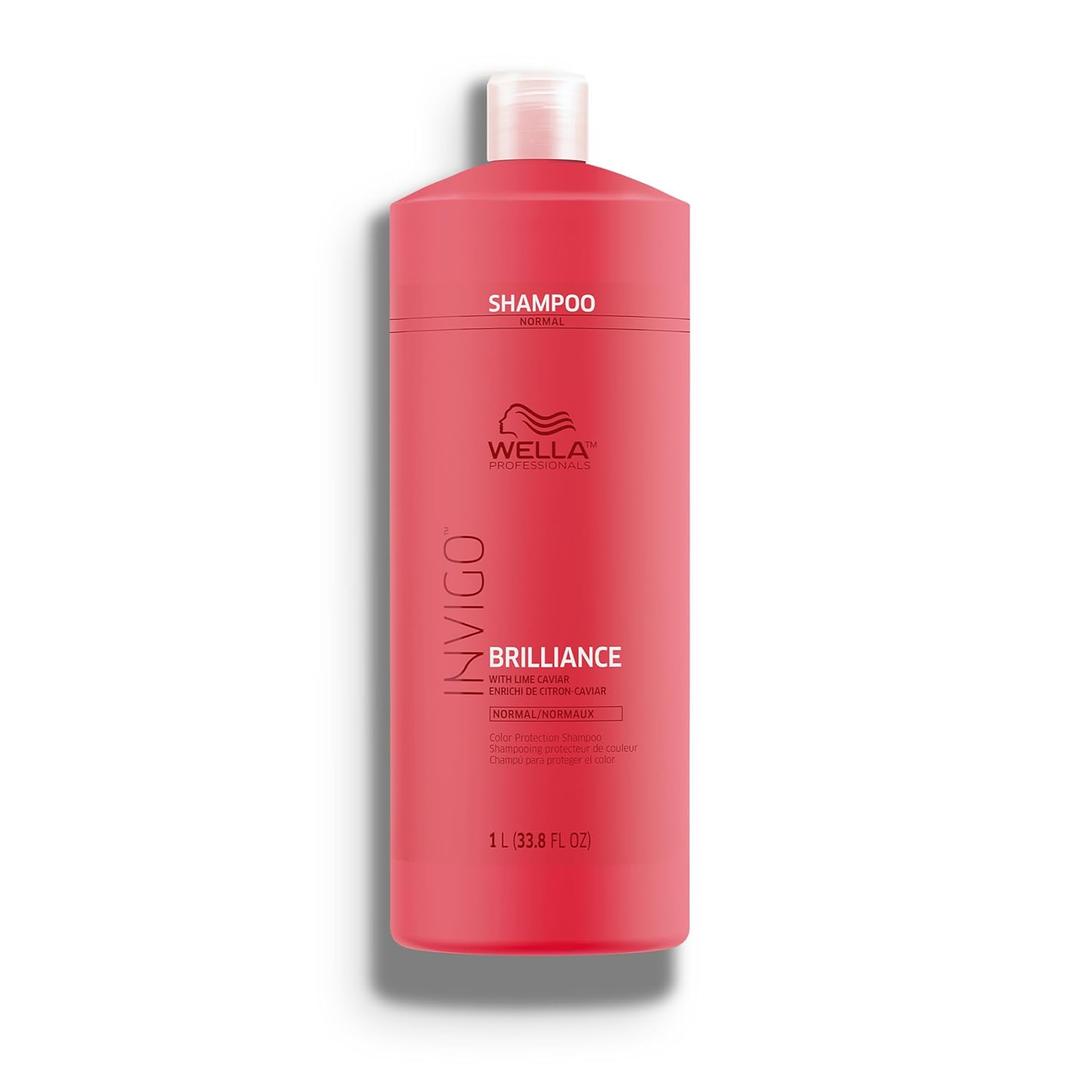Wella Professionals Invigo Brilliance Shampoo | For Fine/Normal Colored Hair | Intense Color Protection & Maintains Vibrancy | 33.8 Fl Oz | 1 L