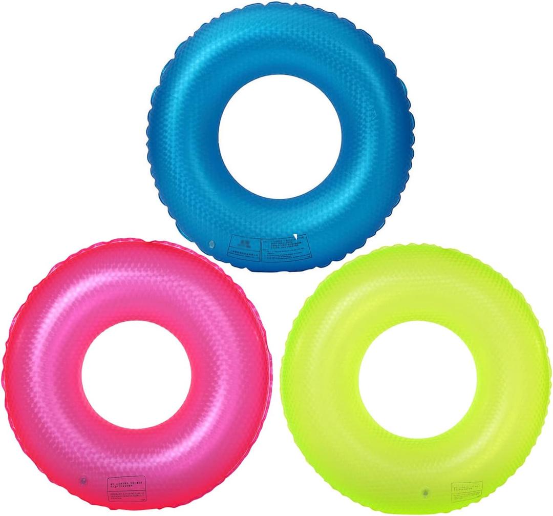Pool Floats Swimming Ring,Beach Swimming Toys,Fun Water Raft Floaties,Inflatable Pool Floats,Swim Rings Party Swim Toys,Inflatable Pool Floats (3Pcs). (19.69inch)