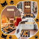 Mindsoft Welcome Peasants Cat Doormat Mat Funny Black Doormat Rug Door Front Door Rug for Bedroom Home Indoor Holiday Decoration 18 x 30 Inch(Peasants Cat)