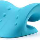 RESTCLOUD Neck and Shoulder Relaxer, Cervical Traction Device for TMJ Pain Relief and Cervical Spine Alignment, Chiropractic Pillow Neck Stretcher (Blue)