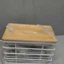 2 Pack Stackable Trash Bag Holder with Bamboo Top, 2025 Pro Wall Mount Laundry Room Organization, Djustable Hooks for Cabinet Door - Organizers in Kitchen/Pantry/Laundry Room, Black