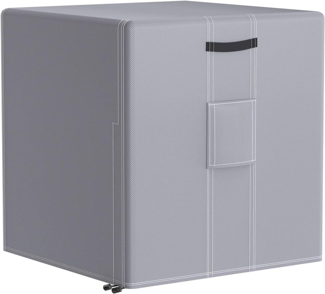 Central Large Air Conditioner Cover for Outside Units, Waterproof & Windproof Outdoor AC Units Cover Gray (36"x36"x39" Inch)