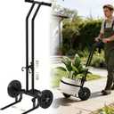 Plant Caddy with Wheels, 200 Lbs Capacity Plant Dolly Cart with Wheels, Handle, Cups, Adjustable Forks and Grips, Potted Plant Mover with Strap for Home, Courtyard, Flower Shop, Offices, Hotels, Black