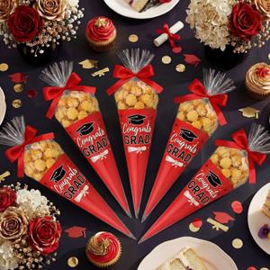 Epakh 150 Sets 2026 Graduation Decorations Kit Class of 2026 Congrats Grad Party Pack with Cone Cellophane Bags for Graduation Party Favors