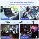 New MS Surface Dock 2, 11-in-1 Surface Pro Docking Station 4K@60HZ HDMI+VGA, Surface Docking Station for Surface Pro 11/10/9/8/X/7/6/5/4/3, Surface Laptop 6/5/4/3/2/1, Laptop Go 3/2/1, Book