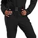 GSOU SNOW Womens Ski Suit One Piece Snowsuit Snowboard Slim Insulated Jumpsuit Jacket Waterproof Windproof for Outdoor Sports Size L