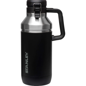 Stanley GO Growler 64 oz | Keeps Beer Cold or Coffee Hot | Leakproof Steel Lined Lid and Easy to Carry Handle | Insulated Stainless Steel Beverage Container | BPA-Free | Matte Black