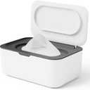 Wipes Dispenser, Wipe Holder for Baby & Adult, Seposeve Refillable Wipe Container, Keeps Wipes Clean. Non-Slip, Easy Pull Wipes Pouch Case, (Grey)