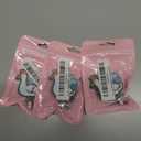 3 x Silly Goose Blue Badge Reel with Swivel Alligator Clip ID Badge Holder Funny Glitter Badge Reel Retractable Clip for RN LPN CNA Nurse Doctor Assistant Medical Staff