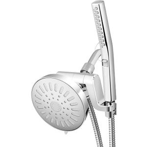 Waterpik High Pressure Handheld Wand and Rain Shower Head Combo with 8-Foot Long Metal Hose, Body Wand Spa System with 7 Spray Modes for Hair and Body, Chrome (No Size)