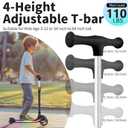 BELEEV Kids Scooter with LED Light-Up Wheels & Deck, 3 Wheel Folding Scooter for Toddlers Girls Boys Ages 3-12, Adjustable Handlebar, Lean to Steer, Extra Wide Wheel, Kick Scooter for Children (Black)