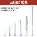 3/8" x 4" Lag Bolts (100 PCS) 3/8 inch Lag Screws for Wood, Heavy Duty Hex Head with Washers, Zinc Plated