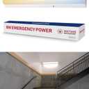 LEONLITE 3CCT 4FT LED Linear Stairwell Strip Light Fixture with Emergency Battery Backup, 90 Minutes, UL1598, 30W/40W/50W Selectable, 120V-277V, 0-10V Dimmable, Commercial LED Shop Light