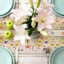 2 x Spring Table Runner 13x72 inch, Floral Spring Decor for Table, Party, Home - Farmhouse Floral Decroations