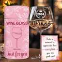 DOTOAKACI 21st Birthday Gifts for Her - 21 Wine Glass Birthday Girl - Vintage 2004 Engraved 21st Wine Glass - 21 Year Old Bday Decorations For Women, Friends, Daughter, Sister - Turning 21 Present