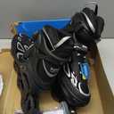 2PM SPORTS Vinal Girls Adjustable Flashing Inline Skates, All Wheels Light Up, Fun Illuminating Skates for Kids Men Adult Women and Boys,XL