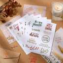 Laumoi 546 Pcs 24 Sheet Scrapbook Stickers Vintage Words Stickers for Journaling Inspirational Nice Words Sentences Waterproof Aesthetic for Family Water Bottles Laptop(Lovely Style)