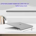 2PC Replacement Rubber Feet Strips for 14.4 inch Microsoft Surface Laptop Studio, Replacement Anti Slip Surface Laptop Studio 2 Rubber Feet,Gray
